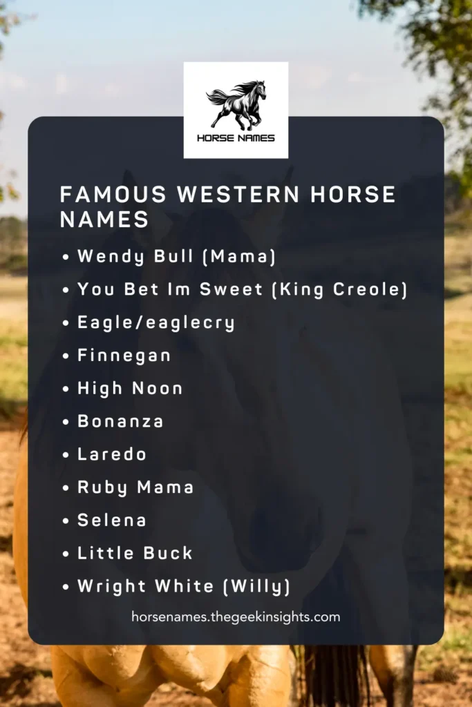 Famous Western Horse Names