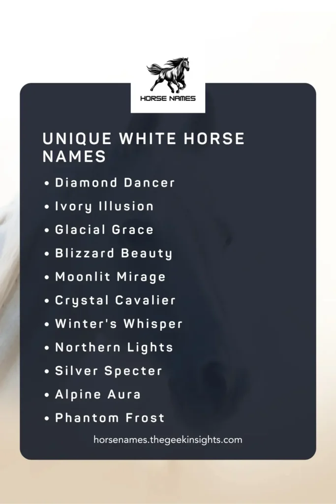 Unique White Horse Names