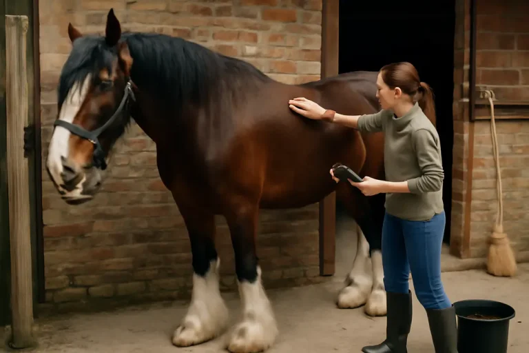 daily care routine for shire horse
