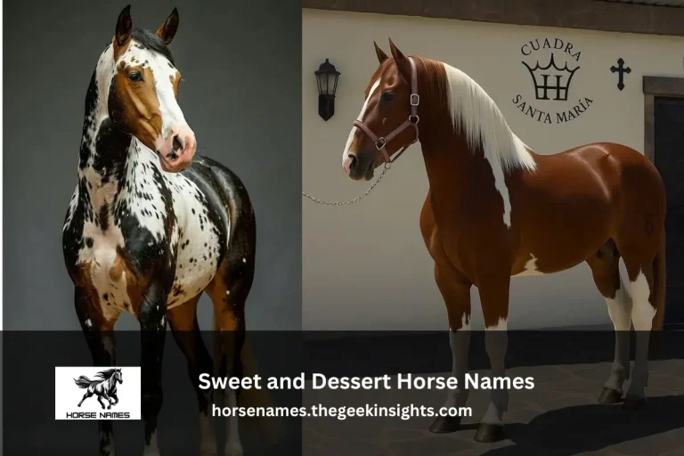 Sweet and Dessert Horse Names