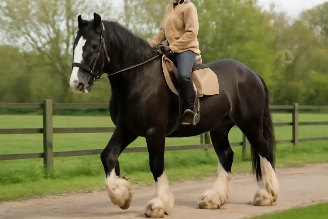 shire horse for riding