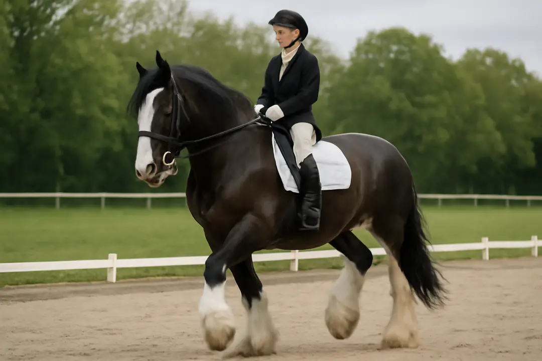 dressage with shire horses