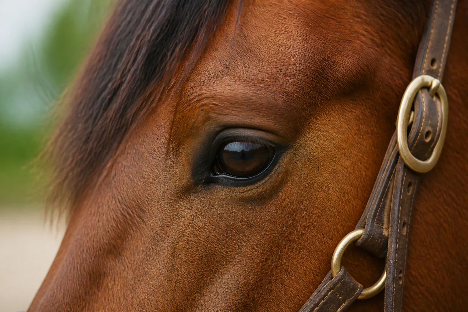 Close-up of a horse's face